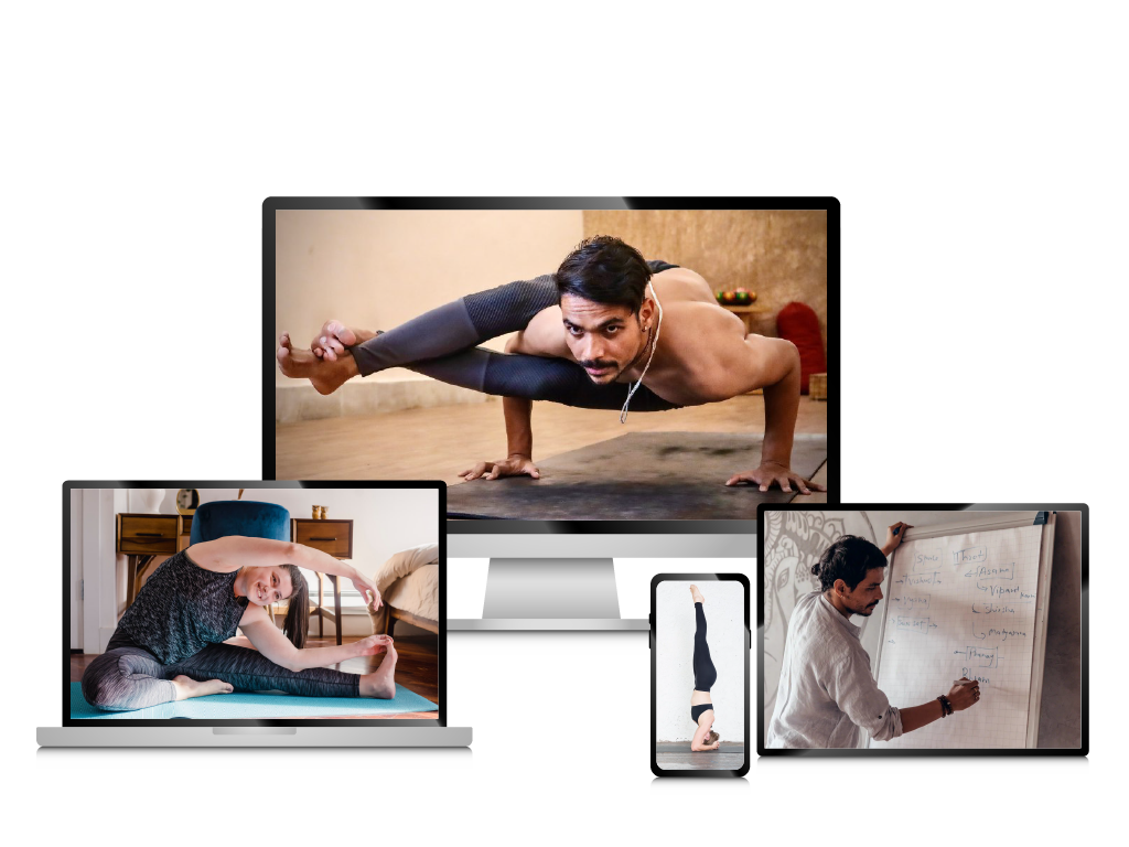prashant Jakhmola teaching online yoga class